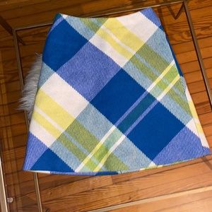 Mini Boden Wool Checkered knee skirt 4R